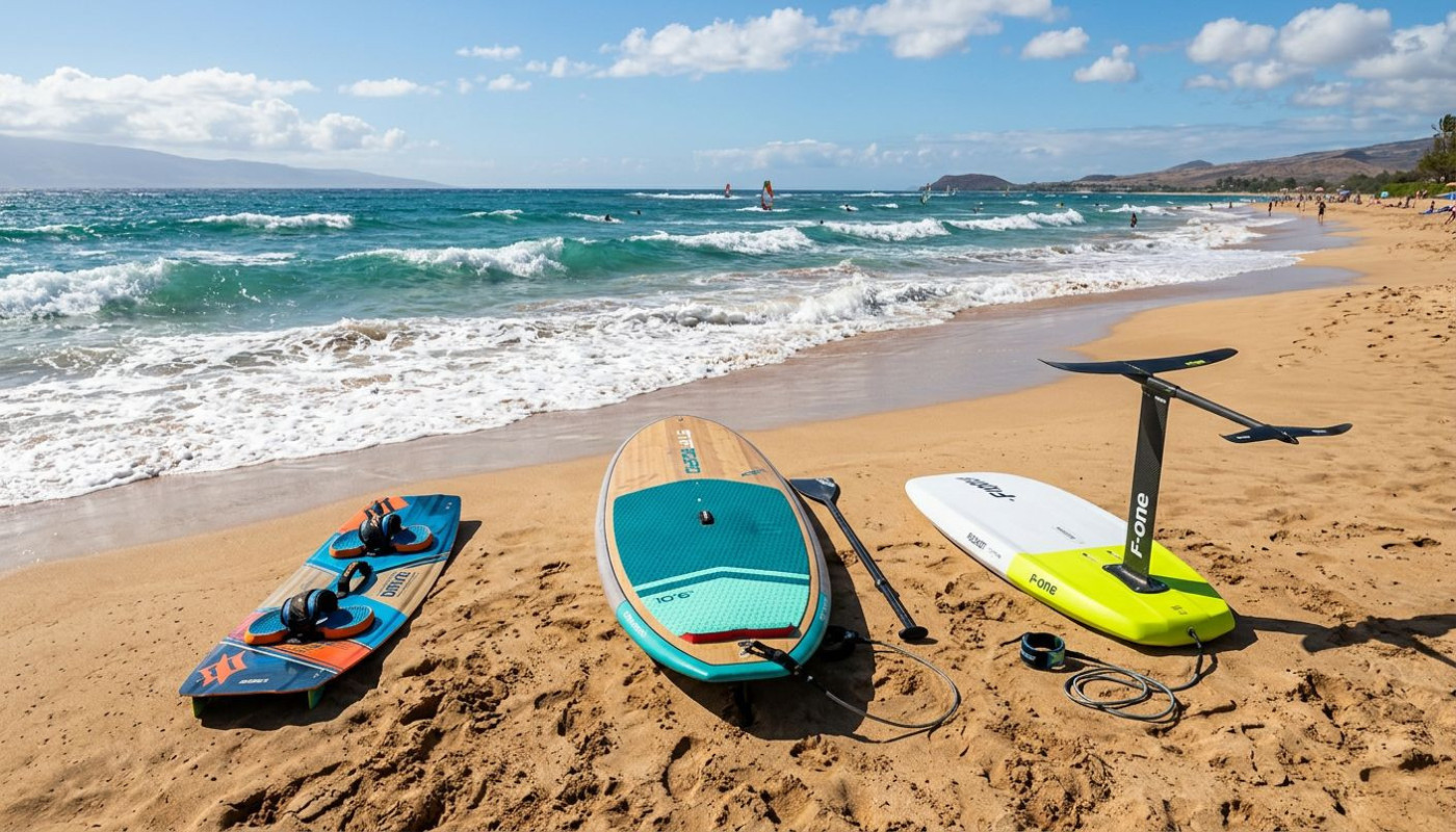 Wie wählt man die richtige Ausrüstung für Kitesurfen, SUP und Wingfoilen?